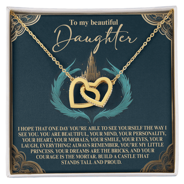 Interlocking Hearts Necklace – Princess Daughter Gift - TreasuredTale